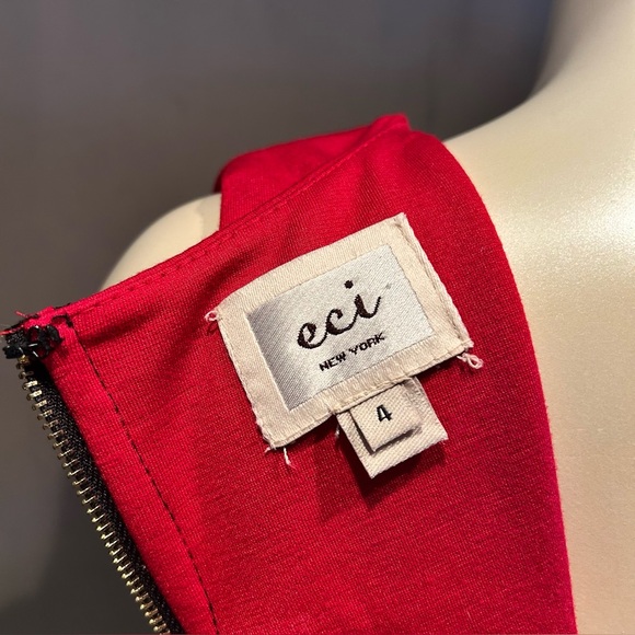 Vintage ECI New York Houndstooth Pinup Dress👠 - Picture 6 of 11